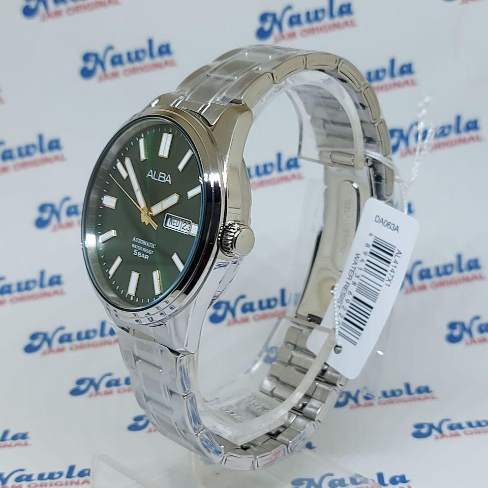 Alba Automatic AL4147X1 Analog Green Dial - Jam Tangan Pria AL4147