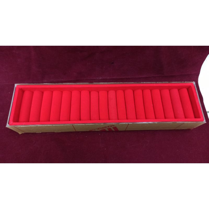 display tempat gelang keroncong kaku atau cincin acrylic akrlik bludru