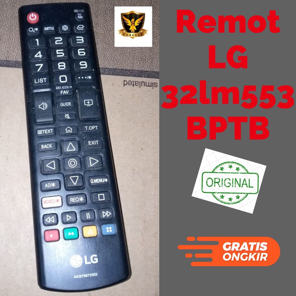 Remot Remote TV Original LG 32LM553 32LM550 BPTB SERI PRODUK AKB75675302