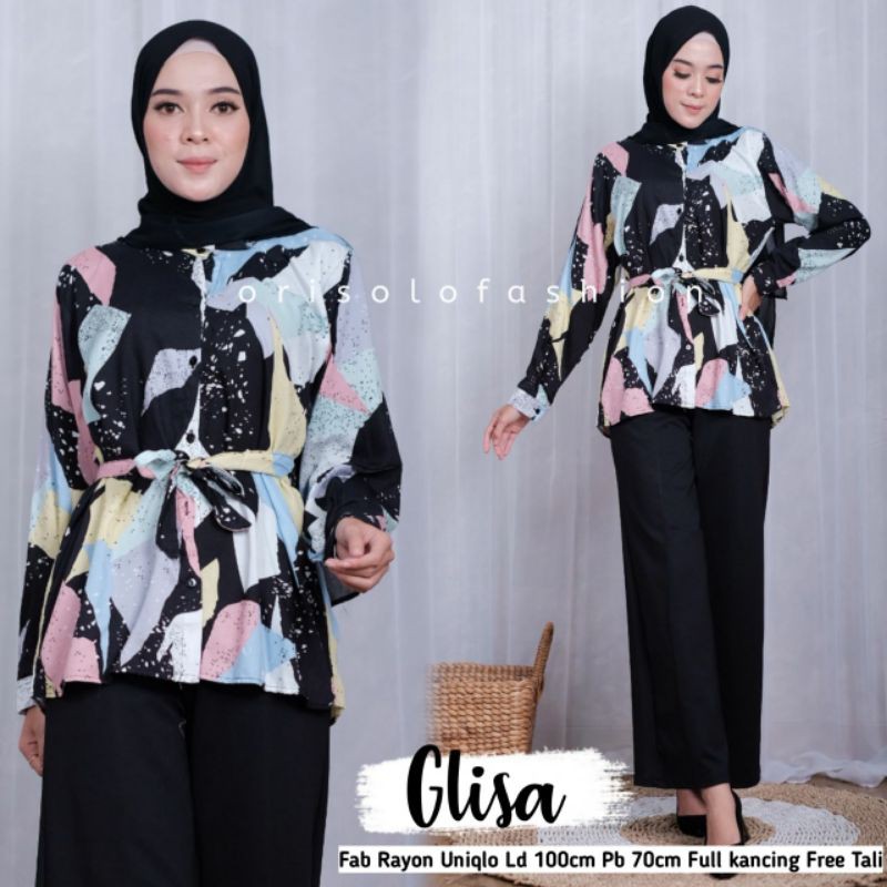 Kemeja Wanita Atasan Wanita Rayon Premium Murah Motif Keren By Orisolofashion