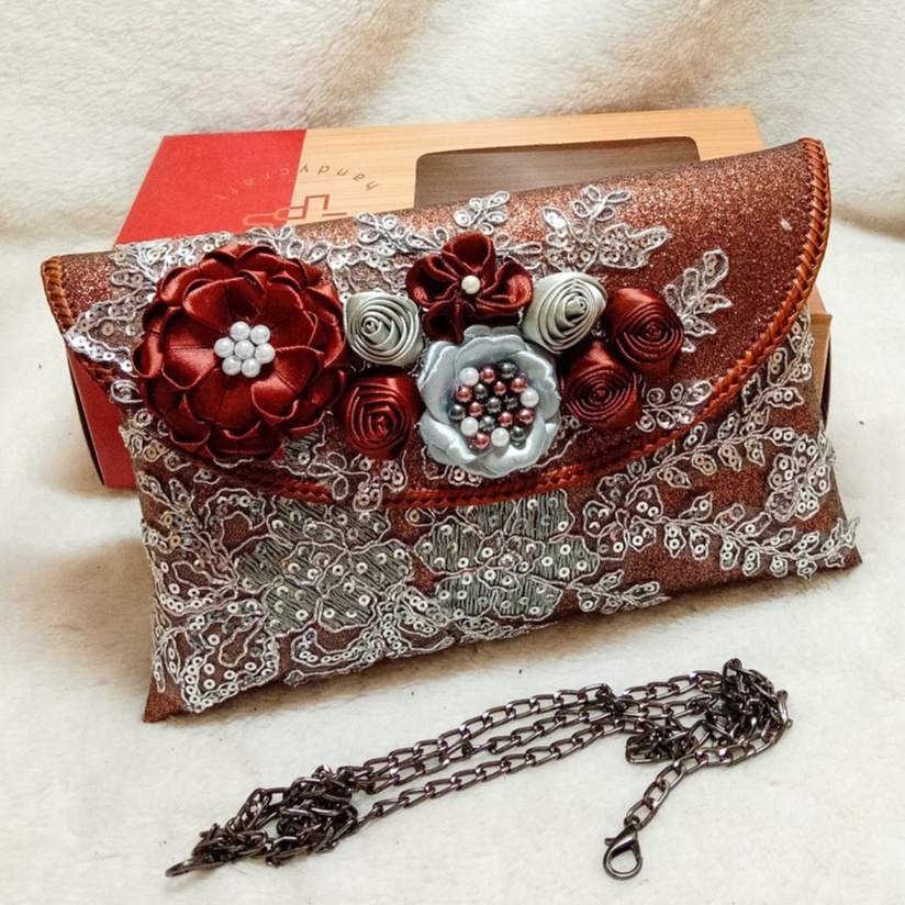 RJ CRAFT - Clutch  Pesta Wanita Super Premium Tas Pesta Wanita Brokat