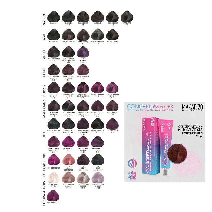 Makarizo Concept  Ultimax Hair Color SF3 90mL PERMANENT COLOR*