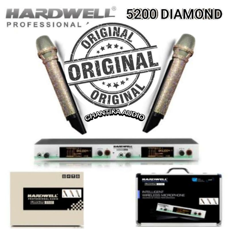 Mic wireless Hardwell ROCKSTAR 5200 Double Mic DIAMOND EDITION ORIGINAL MIC TERMAHAL