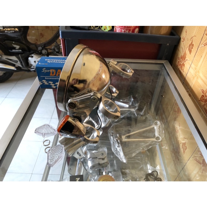 BATOK LAMPU L2G KROM SET KUPINGAN LAMPU CNC PNP AS 31 SKOK CB GL MP & RITING SEIN BESI DIAMOND IMPOR