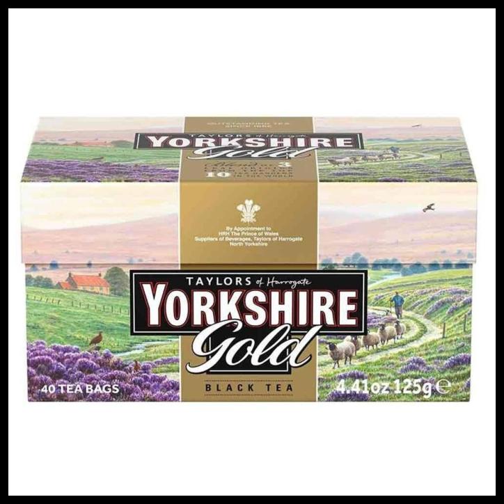 

DISKON TERBATAS !!! TAYLORS OF HARROGATE YORKSHIRE GOLD TEA BAG 40S 125G TERLARIS