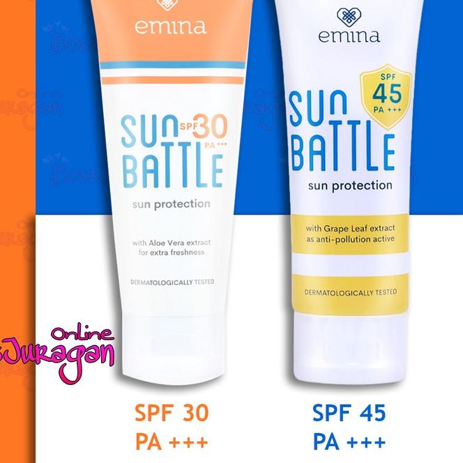 ♤ (BOSS) EMINA Sunscreen - Emina Sun Battle Sun Protection SPF30 SPF45 60ml ➧