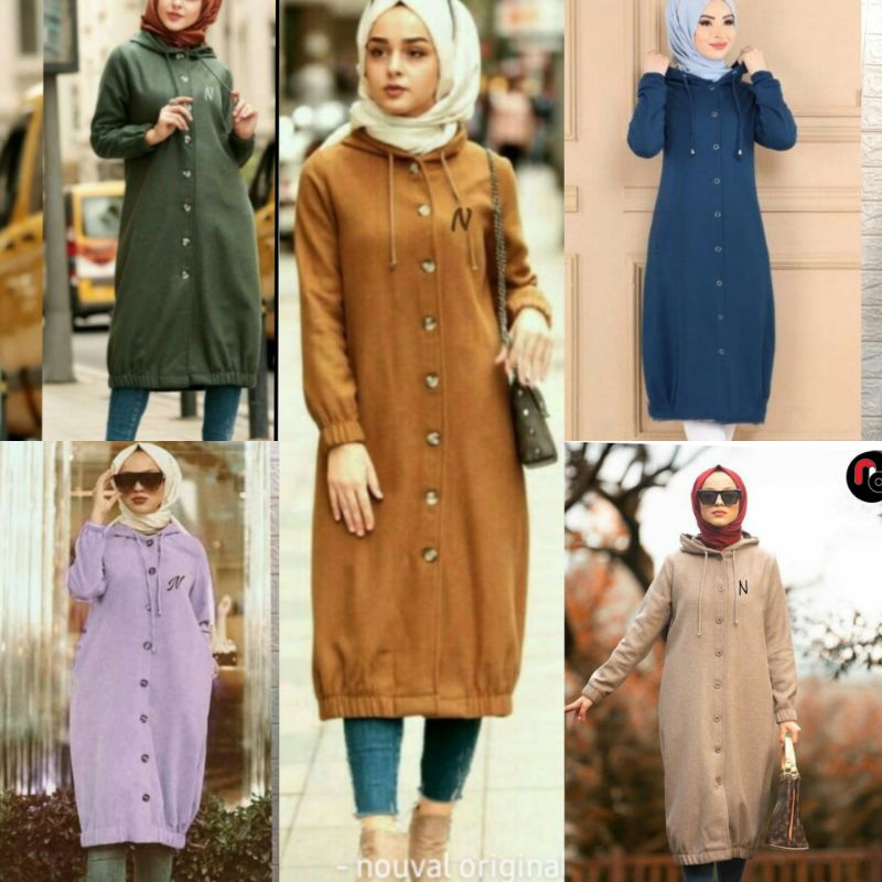 sweater - Long tunik jaket - long tunik hoodie wanita