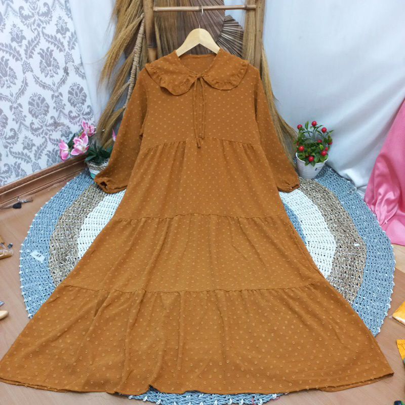 Fashion Muslim Dress MIDI Crienkle uragigiri