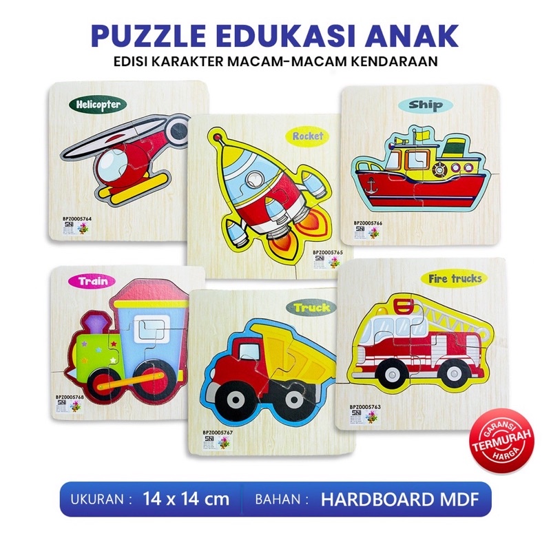 PUZZLE EDUKASI HEWAN / TRANSPORTASI (SIZE 14)