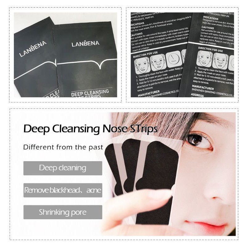 LANBENA Nose Deep Cleansing Strips Blackhead Acne Remover [ Saset]