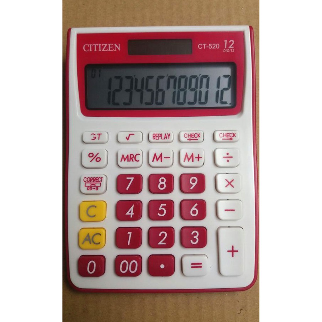 

KALKULATOR CITIZEN CT 520 / KALKULATOR 12 DIGIT / WARNA RANDOM
