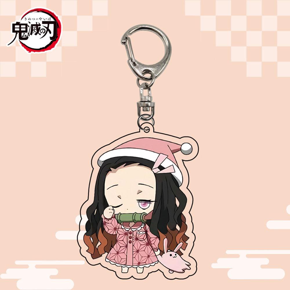 [Elegan] Hadiah Gantungan Kunci Demon Slayer Akrilik Kimetsu No Yaiba Miniatur Inosuke Scultures Key Ring