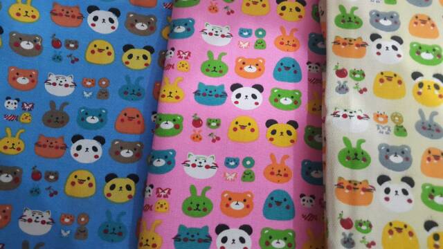 SALE!! Kain kanvas motif bahan tas dan craft per 0.5 m