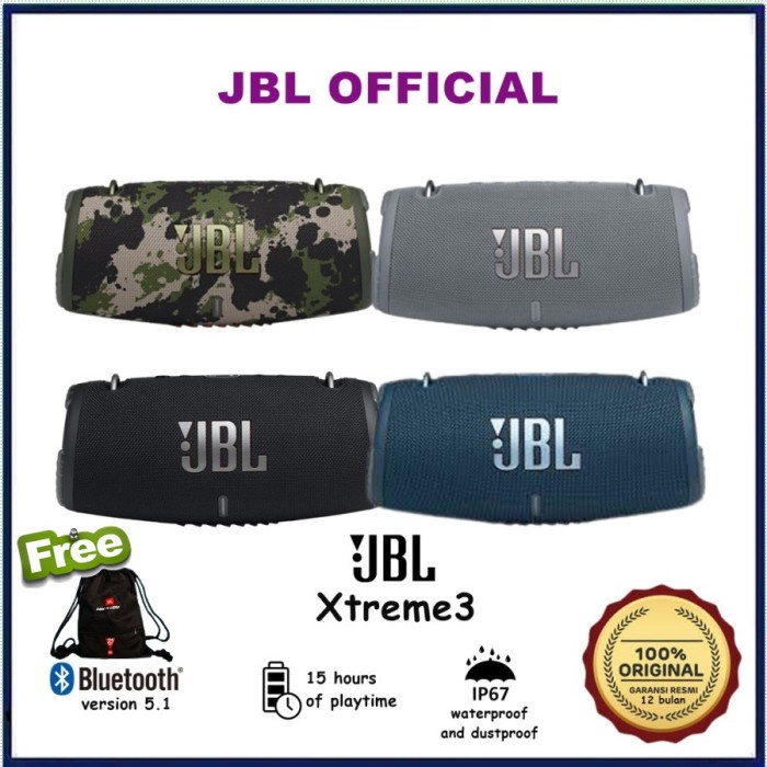 Speaker Jbl - Jbl Xtreme 3 Portable Bluetooth Speaker Xtreme3 Extreme 3 With Ip67