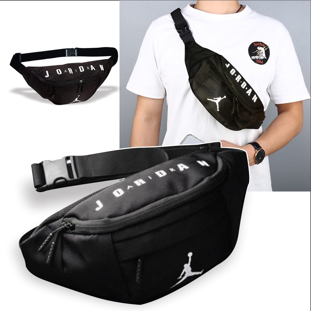 PG 8833 - Tas Pinggang Waistbag Pria Polos Motif Sablon Keren Selempang Kasual Cowok