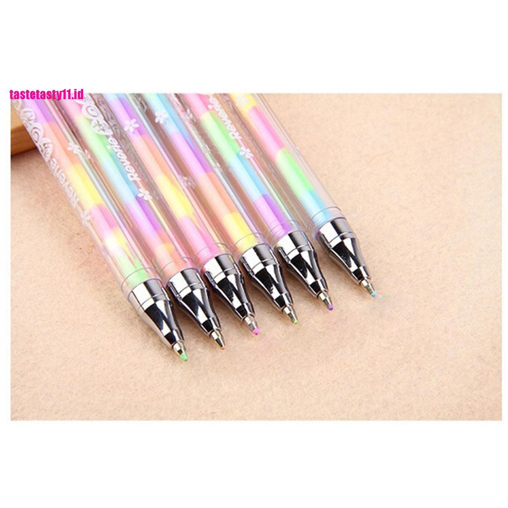 1 pc Pena Penanda Highlighter Desain Lucu 6 Bolpen