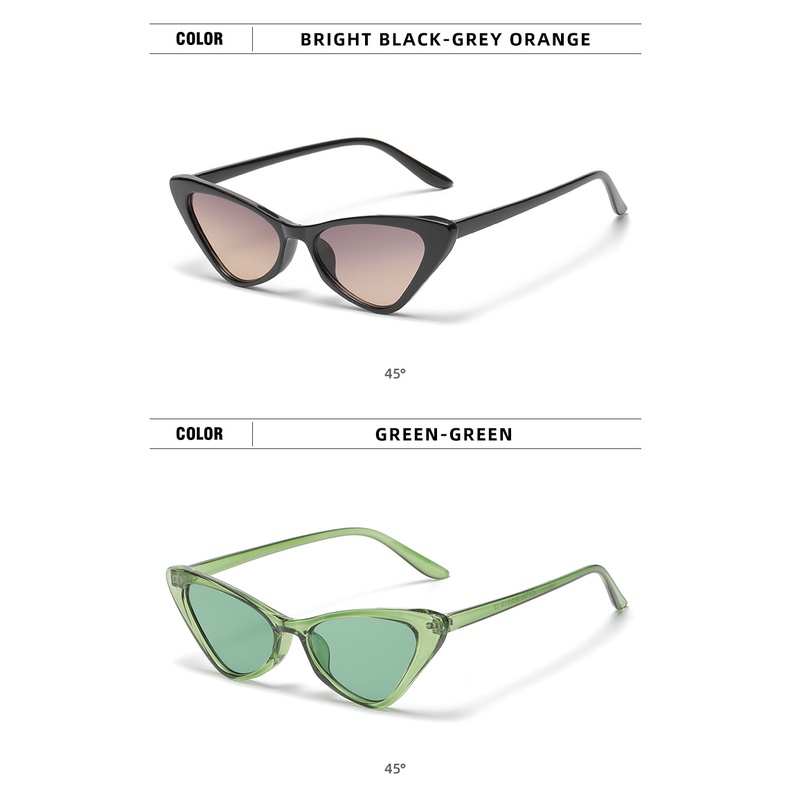 CATEYE Kacamata Hitam UV400 Model Mata Kucing Gaya Vintage Eropa Dan Amerika Untuk Wanita