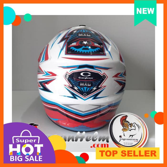 CARGLOSS HELM CROSS SUPER TRACK | WHITE PINK BLUE | MXC TRAIL CARGLOS
