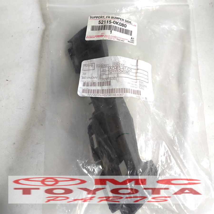 Support Bracket Breket Bumper Depan Kanan Toyota Fortuner 52115-0K080