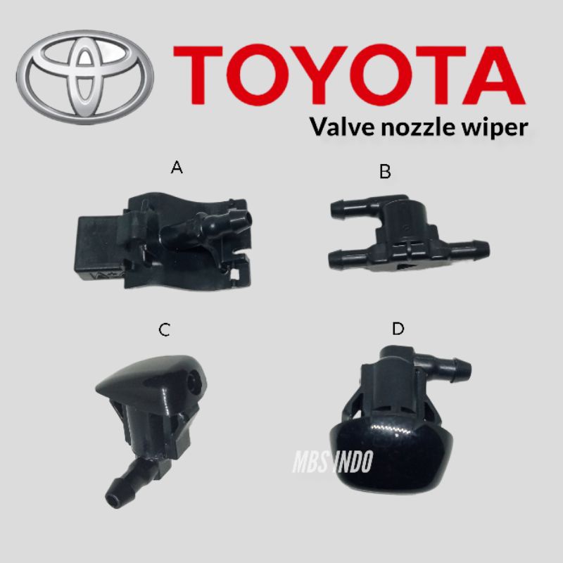 VALVE NOZZLE WIPER TOYOTA UNIVERSAL . PALEP SLANG AIR WIPER TOYOTA  . PENGHUBUNG SLANG WIFER . PENYE