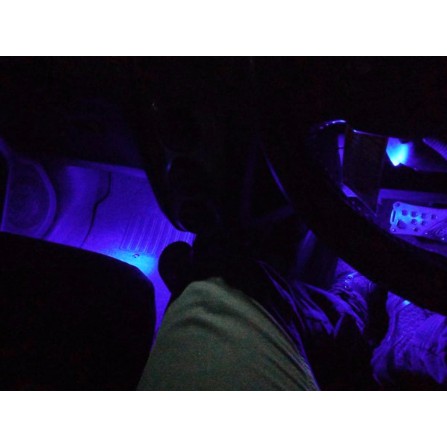 Lampu Kolong Led Dashboard Interior car Kabin Footstep 4 Posisi 3 Led Praktis Colok Lighter Mobil