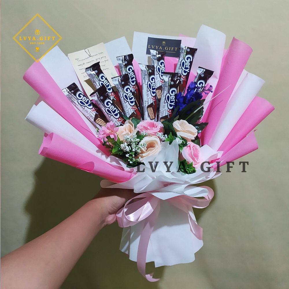 {GS0002} Buket snack mix artificial flower | Buket nextar | Buket bunga artificial mix snack |  Buket bunga mix snack | Buket bunga | Buket bunga palsu