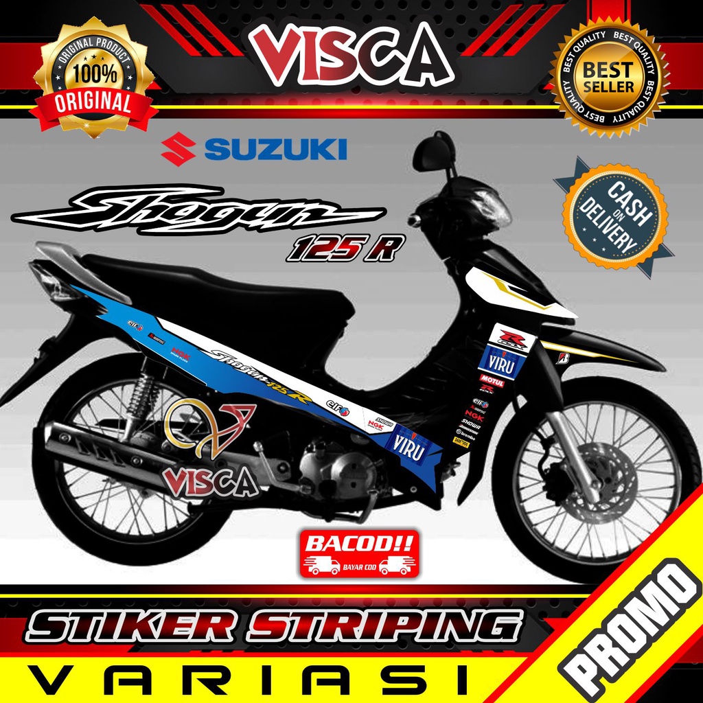 Striping Shogun 125 R  - Stiker Sticker Striping Variasi Lis Suzuki Shogun 125 R - Striping Hologram