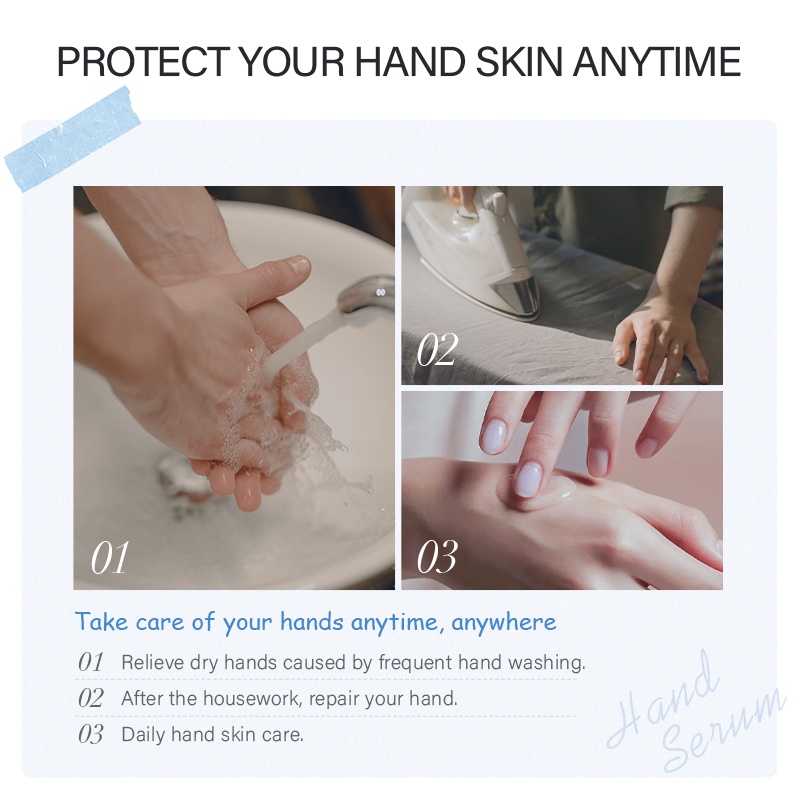 LAIKOU Hyaluronic Acid Hand Serum Menghidrasi Hand Cream Anti Pecah-pecah Menghaluska 50ml