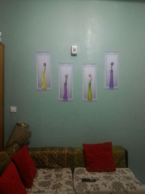 Sk9073a Four Tulip Vase Wallsticker Wall Sticker 60x90