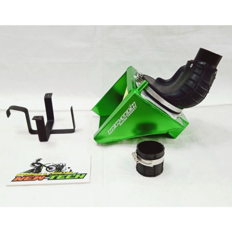BIG BOX FILTER HAWA KLX 150 BORE UP DURALIUM. PEMASANGAN PNP ( GREEN )