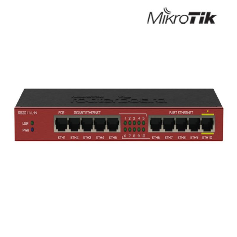 MIKROTIK RB2011iL-IN RouterBoard 5x LAN 5x Gigabit LAN POE 24v