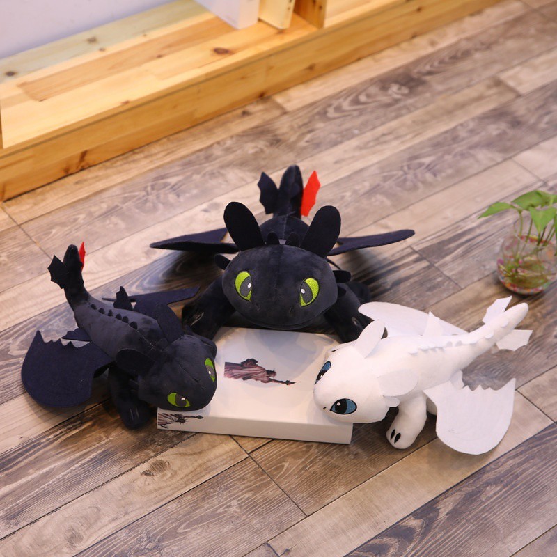 Boneka Plush Model Toothless 2019 How To Train Dragon Night Fury Light Ukuran 35cm