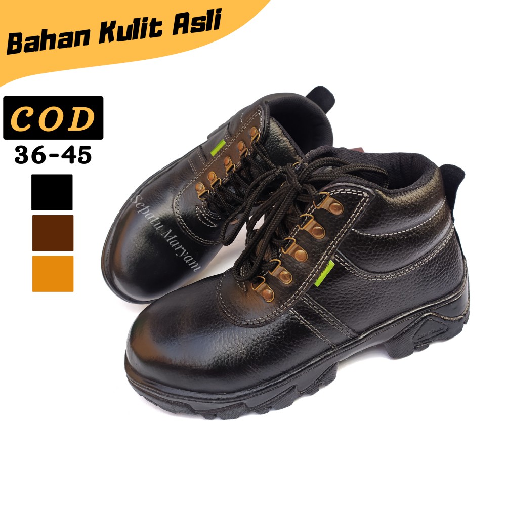 Sepatu Safety Boot Sepatu Septi Ujung Besi Sepatu Septy Pria Sefty