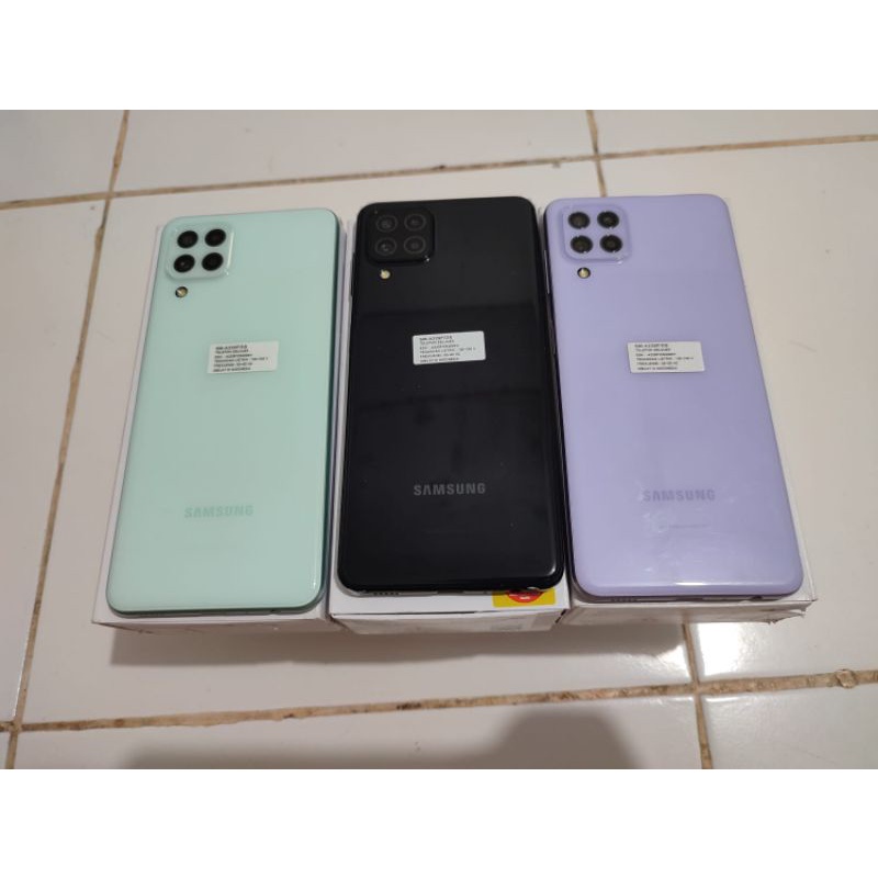 Samsung A22 6/128GB second like new (GRADE A) fullset acc original bawaan