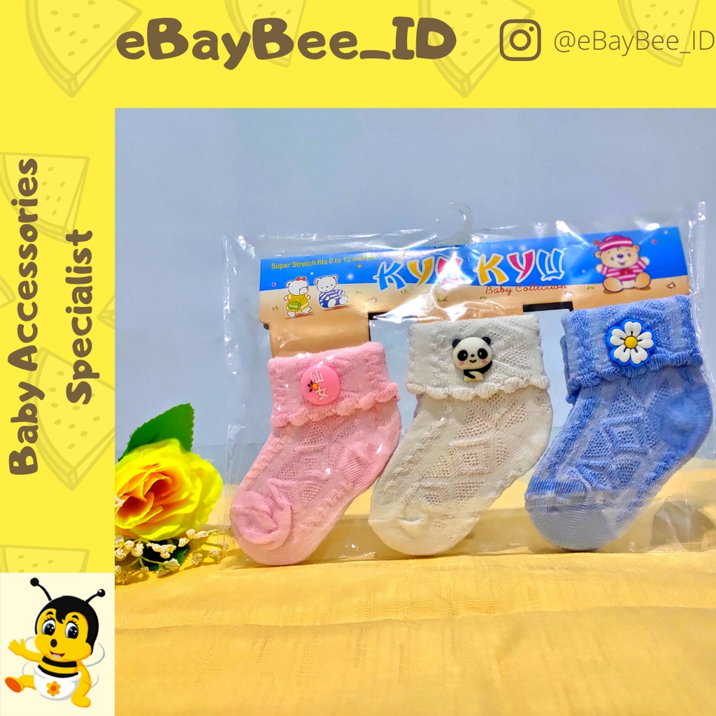 eBayBee_ID Kaos Kaki Bayi Newborn 3 in 1 by Kyu Kyu