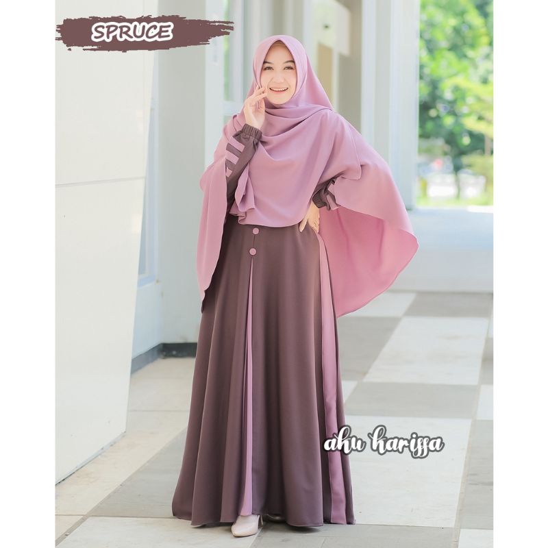 Gamis Syari ZAINA Set Khimar Original AKU KARISSA