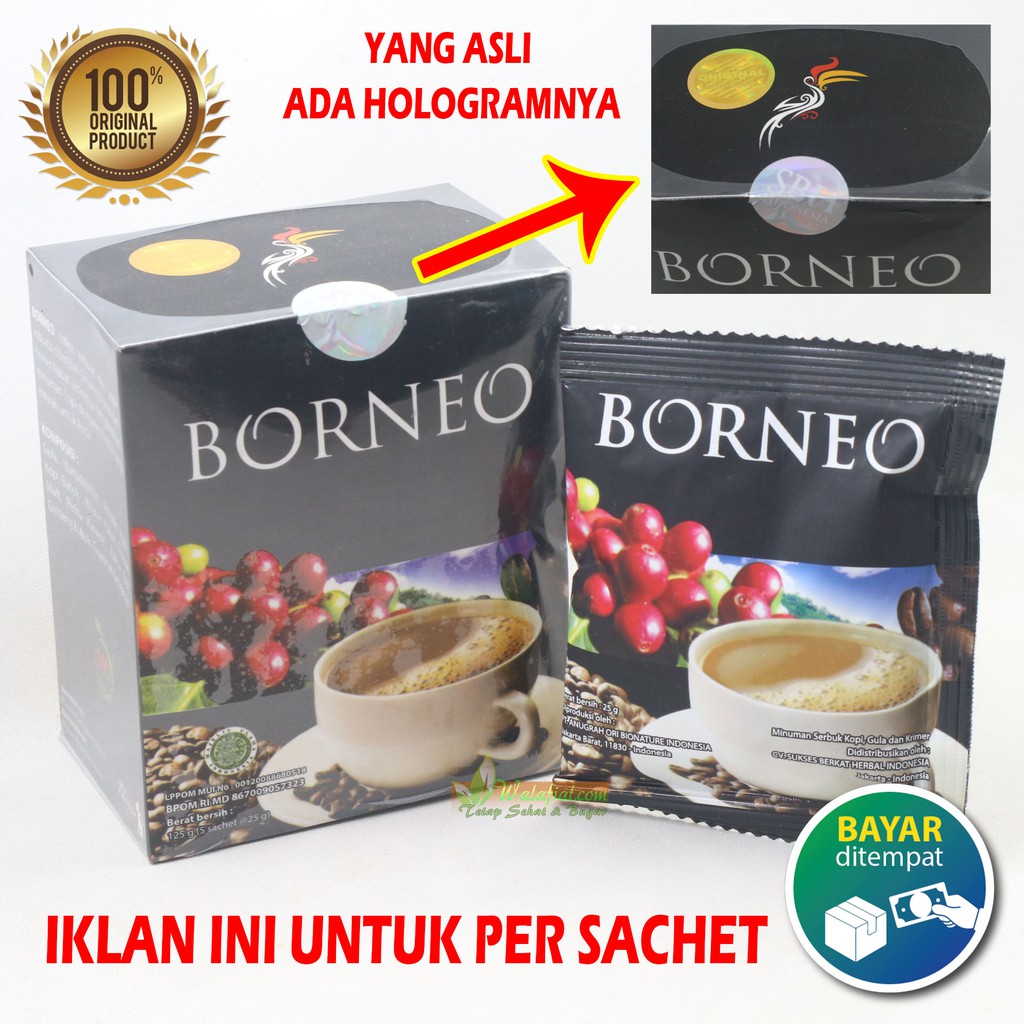 

Borneo Exotica Coffee Sachet Original Kopi Minuman Stamina Kuat Pria