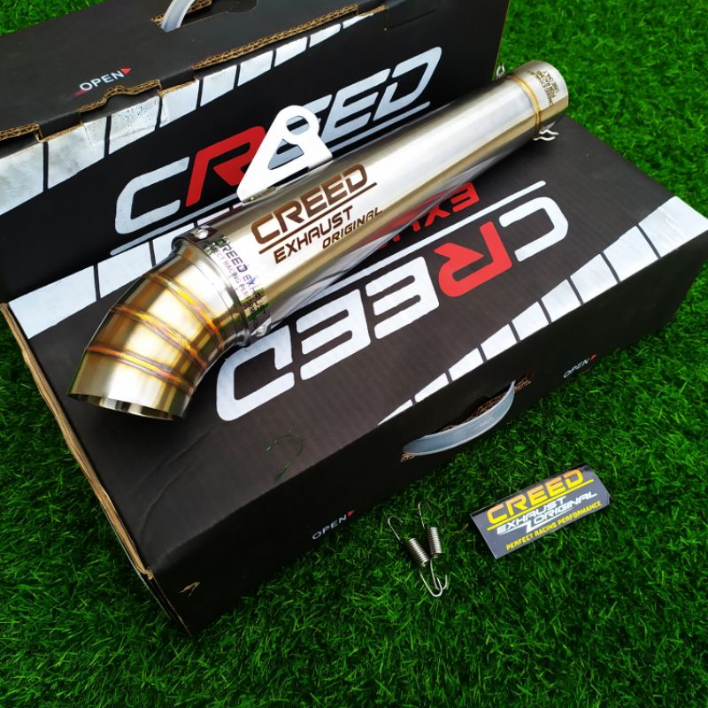 (100% Original creed Exhaust)knalpot racing Universal 51mm Inlet Motorcycle Exhaust