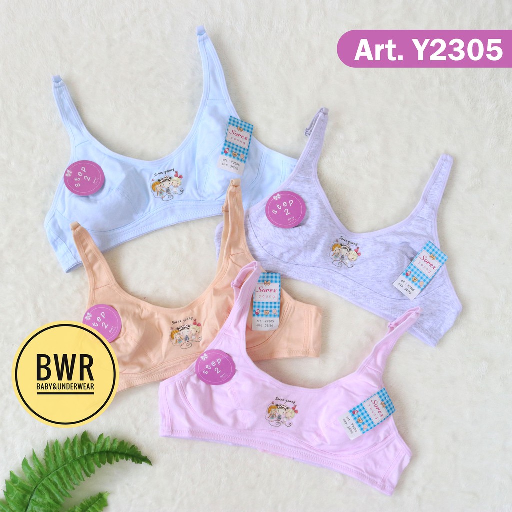 Bra Sorex Y2305 Young / Remaja Bh Sorex 2305 Step 2 Tanpa Busa Kawat Kait 2 PILIH WARNA | Bwr