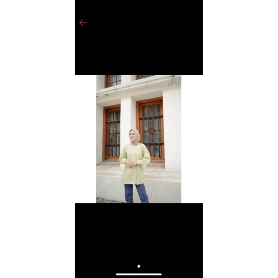 Vanilla Hijab Babydoll Blouse Sage