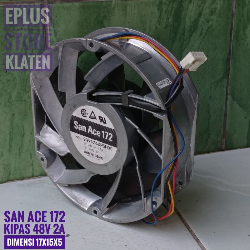 Kipas 48V 2A 17cm SAN ACE 172 fan SANYO DENKI frame almunium - KP101