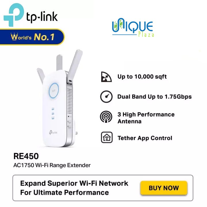 TP-LINK TPLink RE450 AC1750 Dual-Band Wi-Fi Range Extender