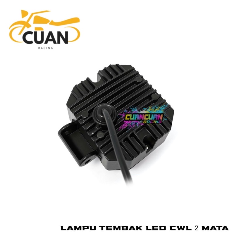 Lampu Tembak Sorot LED MT Star  CWL 2 Mata Lensa 4D CREE Angel Eye Kotak Square