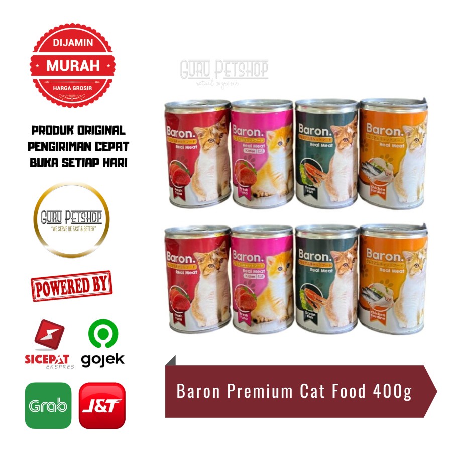 Baron Cat Food 400gr Makanan Basah Kucing Premium Wet Cat Food