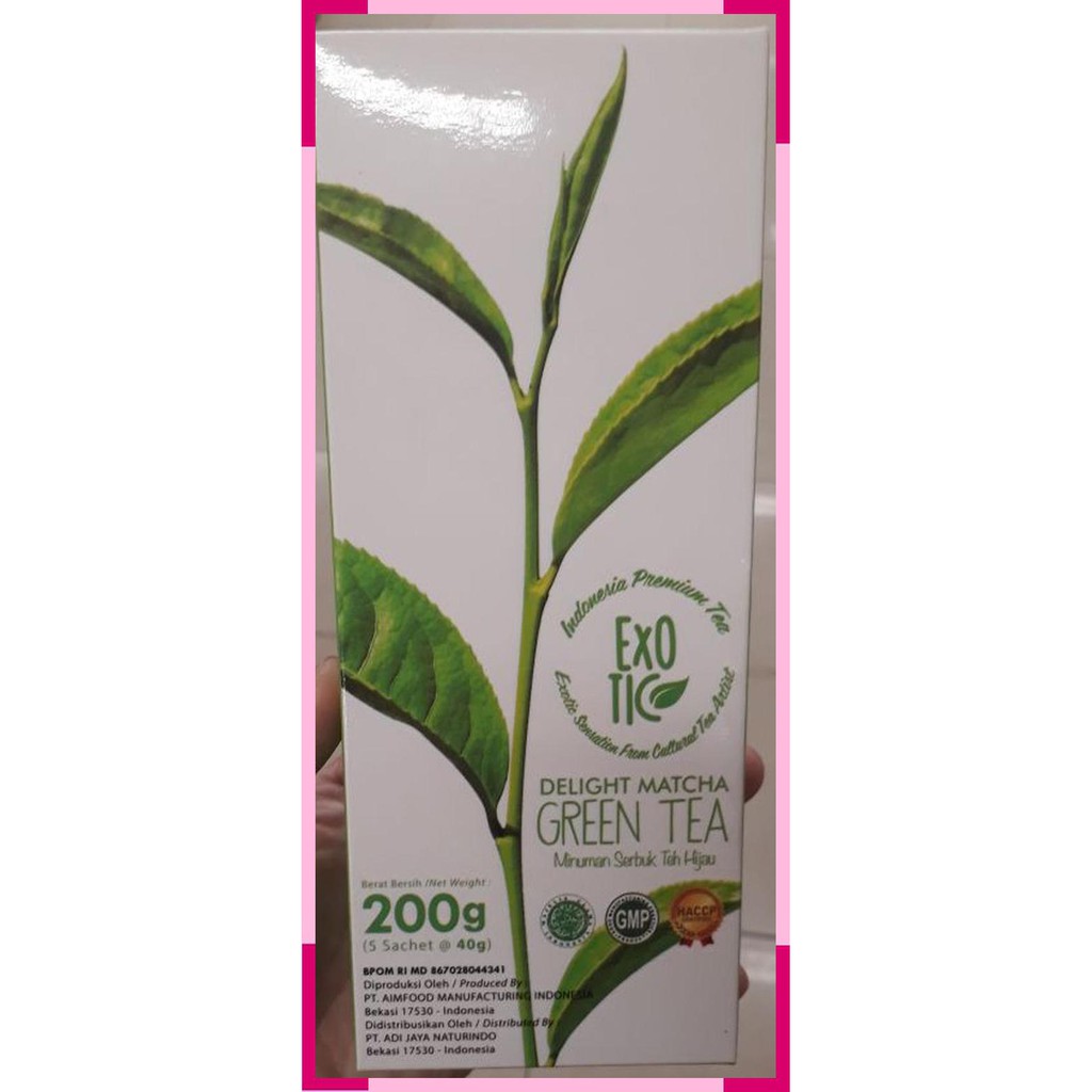 

Exotico Indonesia delight matcha green tea 200 gram 5 sachet