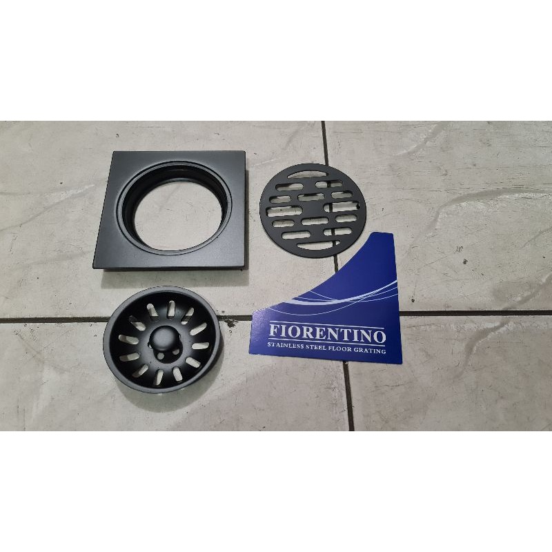 floor drain / saringan got stainless hitam black