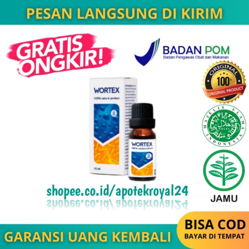 New WORTEX Obat Wortex Asli Original 100% Atasi Parasit Dalam Tubuh Secara Alami