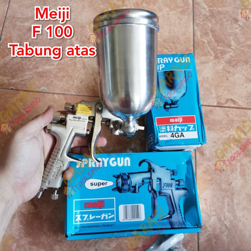 spraygun meiji f100 tabung atas taiwan spray gun meiji f 100 super spet alat cat semprot kompresor