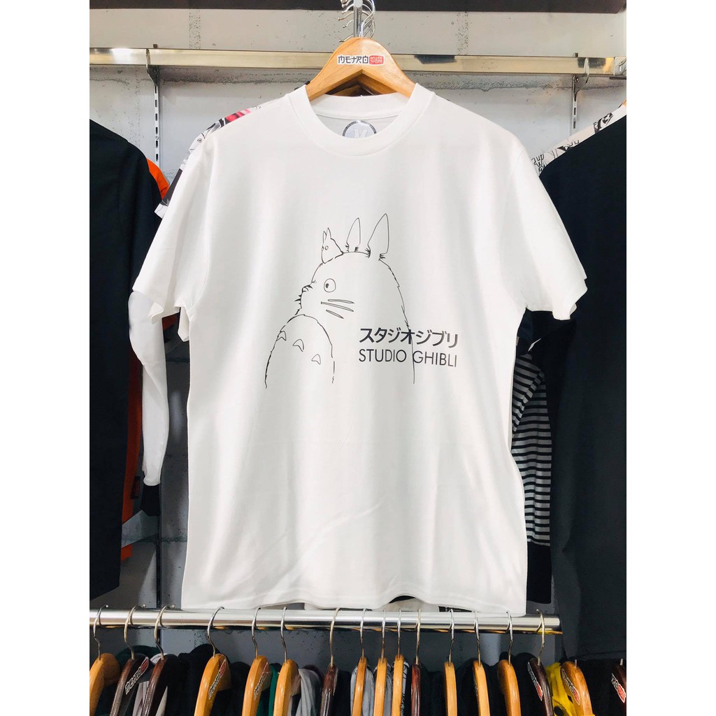 Kaos Totoro Line Art White Studio Gibli Japan