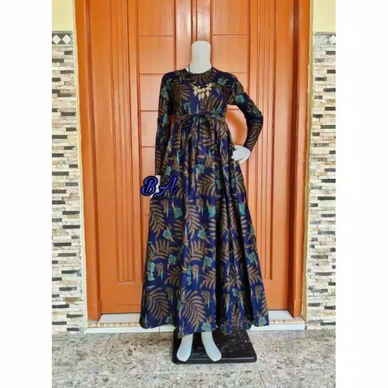 GAMIS BATIK MANGGAR, PADI,SEKAR,CANTIK,KUBIS,KIPAS,DAUN,KUPU,NADINE,GENDIS,KAWUNG,TERMURAH-Sengon biru